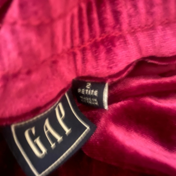 GAP Velvet Joggers pink fuchsia small 2P - Picture 3 of 3
